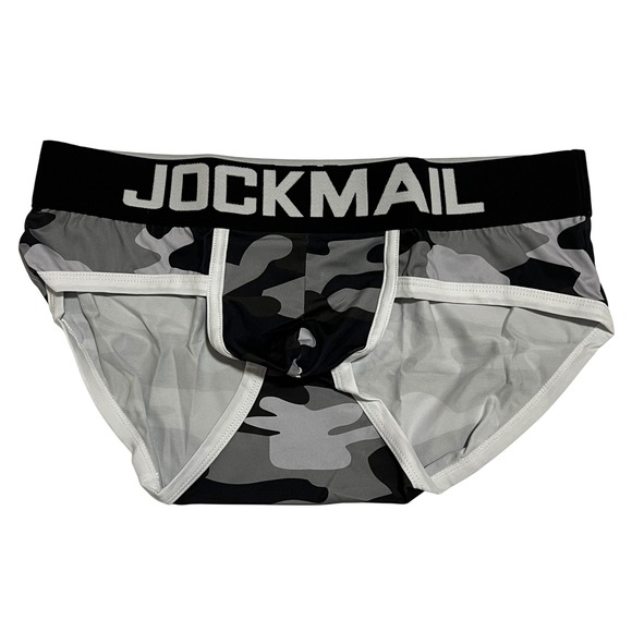 Jockmail Camo Print Briefs Grey JM321 Size XL (32-34) NWT‎ - Picture 1 of 5